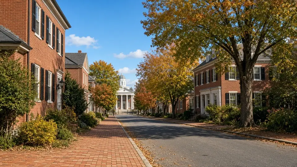 Historic brick downtown street, illustrating the Dover, DE service area